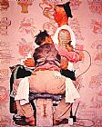 Norman Rockwell The Tattooist painting